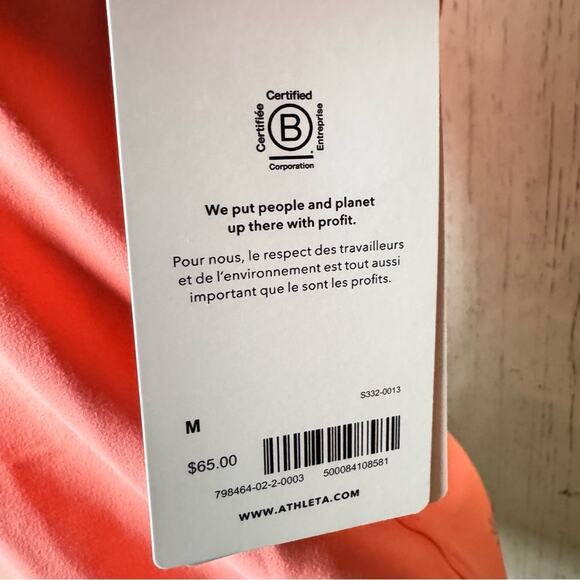 Athleta Pink Fitted Athletic Sporty Workout Tank Top Sz M NWT - Picture 5 of 9